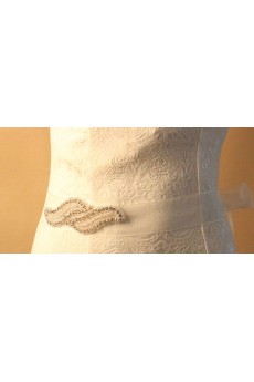 Handmade Rhinestone Wedding Sash