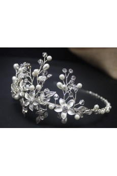 Floral Crystal Wedding Headpieces with Rhinestone