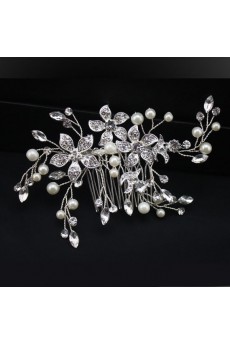 Alloy Floral Rhinestone Wedding Headpieces