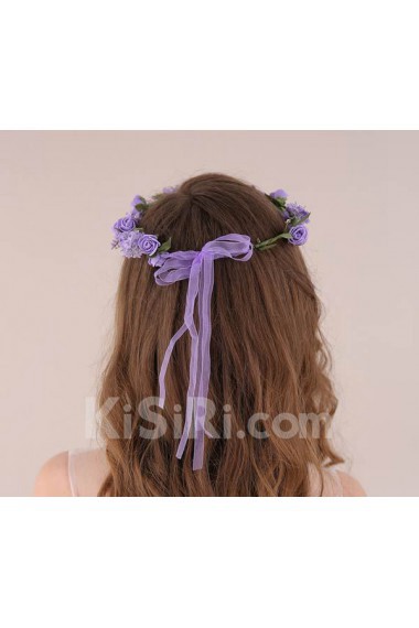 Purple Wreath Wedding Headpieces