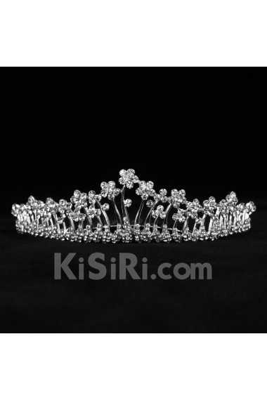 Alloy Flower Crown Wedding Headpieces with Rhinestone