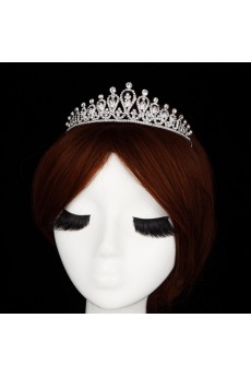 Luxurious Alloy Crown Wedding Headpieces with Rhinestone