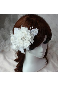 Fabric Flower Wedding Headpieces with Rhinestone