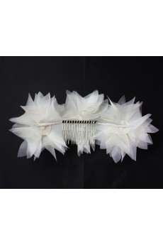 Fabric Flower Wedding Headpieces with Rhinestone