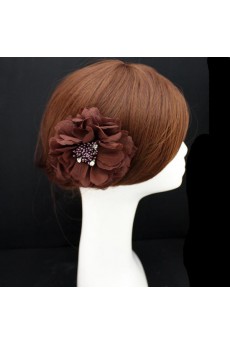 Brown Fabric Flower Wedding Headpieces