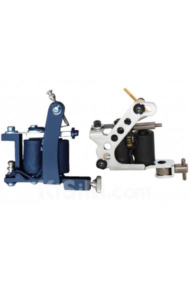 2 x 10 Coil Wraps Tattoo Guns Kit with Top Quality Power Supply System 