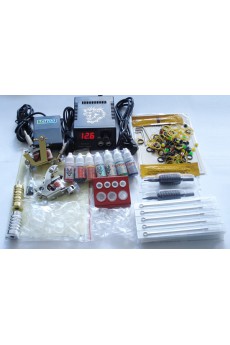 Tattoo Machines Kit Completed Set with 2 Tattoo Guns and Great Quality Power Supply (7 Colors Included)