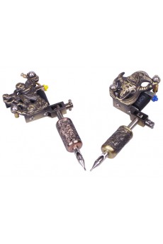 Tattoo Machines Kit Completed Set With 2 Tattoo Guns (28 x 5ml Colors Included)