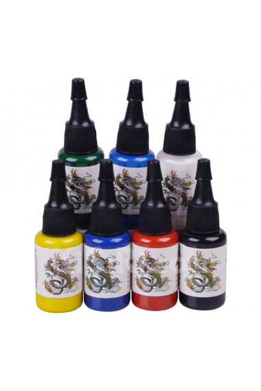 Professional Tattoo Gun Kit for Lining and Shading with 7 Colors