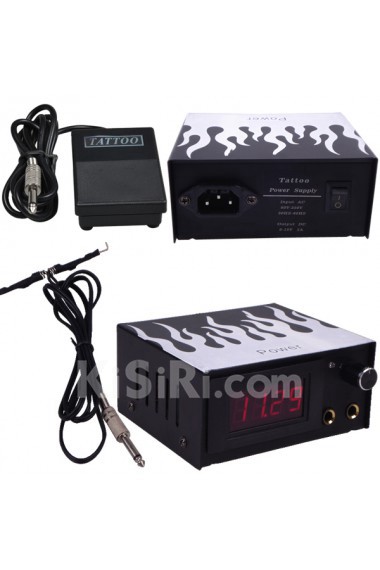 Professional Tattoo Machines Kit Completed Set with 2 Tattoo Guns with LED Power Supply and 40 Colors