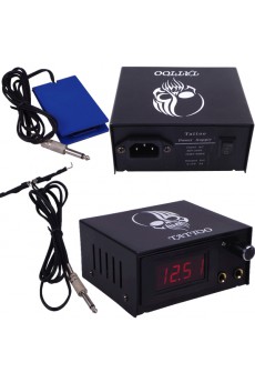 Professional Lining and Shading Tattoo Gun Kit with Digital Power Supply and 7 Colors