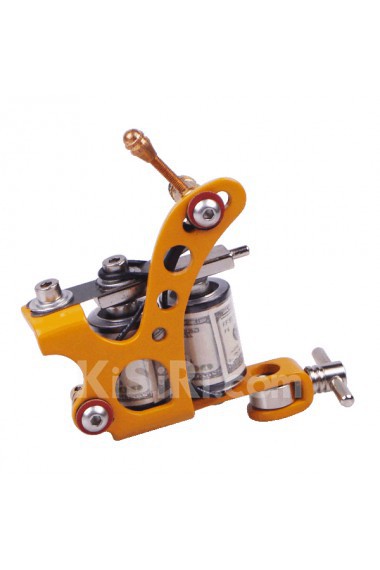 4 Lining and Shading Tattoo Guns with LED Power Supply and Locking Aluminum Carrying Case