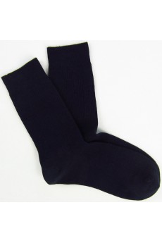 Navy Blue Combed Cotton Men's Socks