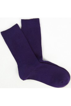 Purple Combed Cotton Men's Socks