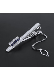 Men's Crystal Metal Tie Bar
