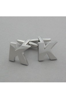 Men's Silver Metal Cufflink