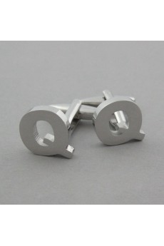 Men's Silver Metal Cufflink