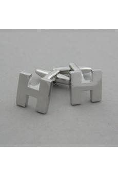 Men's Silver Metal Cufflink