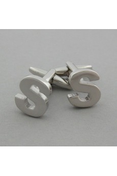 Men's Silver Metal Cufflink