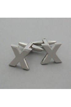 Men's Silver Metal Cufflink