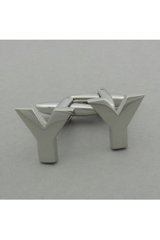 Men's Silver Metal Cufflink