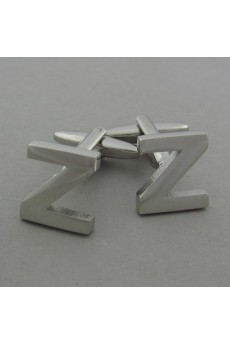 Men's Silver Metal Cufflink