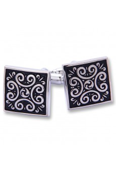 Men's Black Metal Cufflink