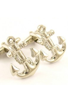 Men's Silver Metal Cufflink