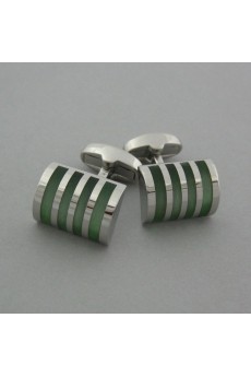 Men's Green Opal Metal Cufflink