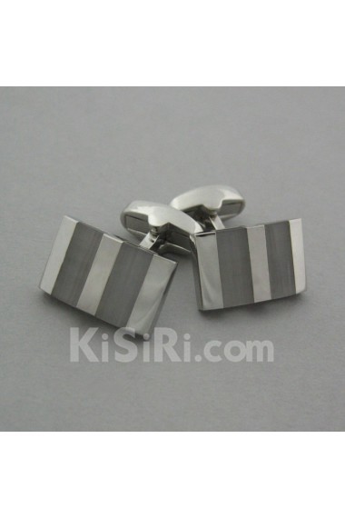 Men's Gray Opal Metal Cufflink