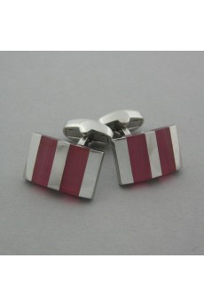 Men's Red Opal Metal Cufflink