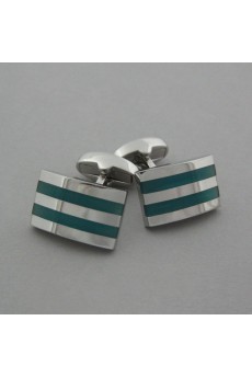 Men's Blue Opal Metal Cufflink