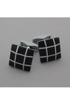 Men's Black Metal Cufflink