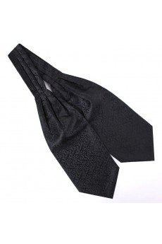 Men's Black Microfiber Cravat