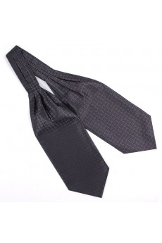 Men's Black Microfiber Cravat