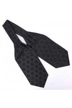 Men's Black Microfiber Cravat