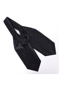 Men's Black Microfiber Cravat