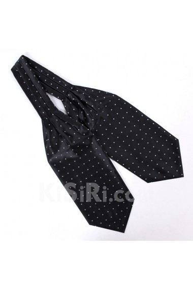 Men's Black Microfiber Cravat