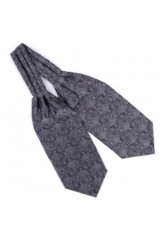 Men's Gray Microfiber Cravat
