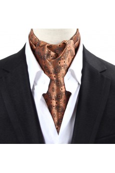 Men's Brown Microfiber Cravat