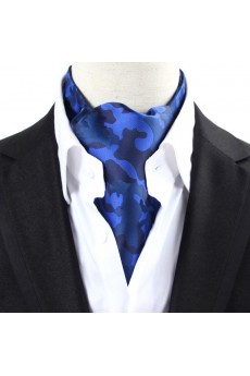 Men's Blue Microfiber Cravat