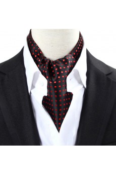 Men's Red Microfiber Cravat