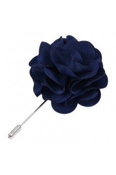 Men's Navy Blue Microfiber Lapel Pins 