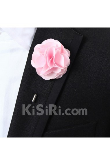 Men's Pink Microfiber Lapel Pins 