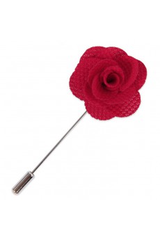 Men's Red Microfiber Lapel Pins