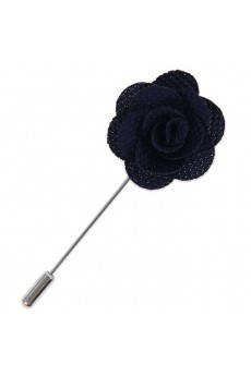 Men's Navy Blue Microfiber Lapel Pins