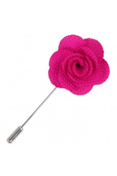 Men's Rose-carmine Microfiber Lapel Pins