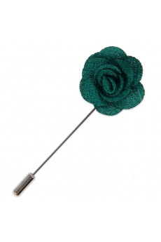 Men's Dark Green Microfiber Lapel Pins