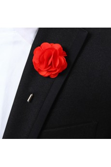 Men's Red Microfiber Lapel Pins 