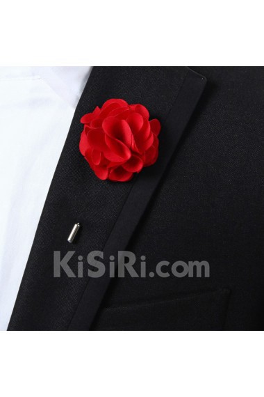 Men's Crimson Microfiber Lapel Pins 